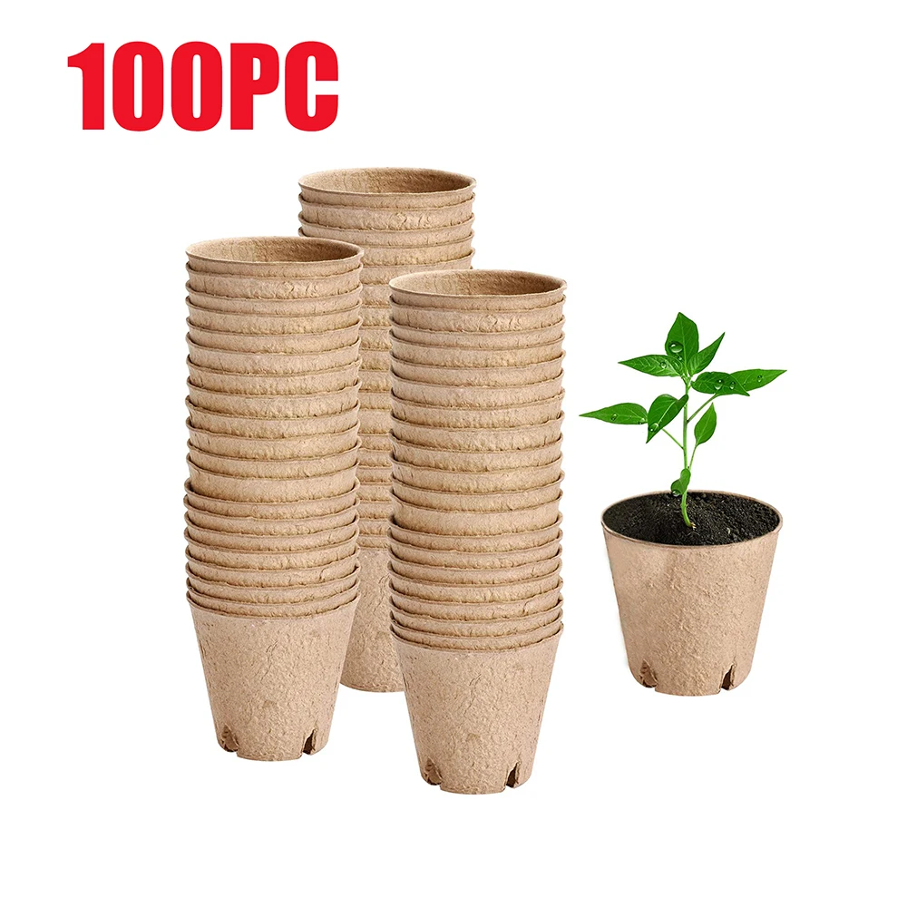 

Круглые садовые торфяные горшки, 100 шт., 8 см