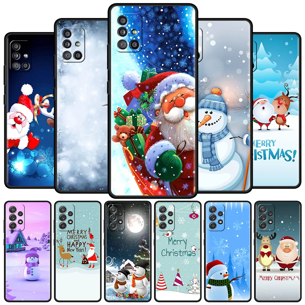 

Merry Christmas Funda For Samsung A51 A71 A12 A21s Case for Galaxy A31 A32 A52 A02s A11 A72 A41 Matte Soft Phone Cover