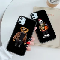 trendy brand bear case for iphone 12 11 pro x xs max xr 8 7 6 6s plus se silicone phone cover fashion italy leisure coque fundas