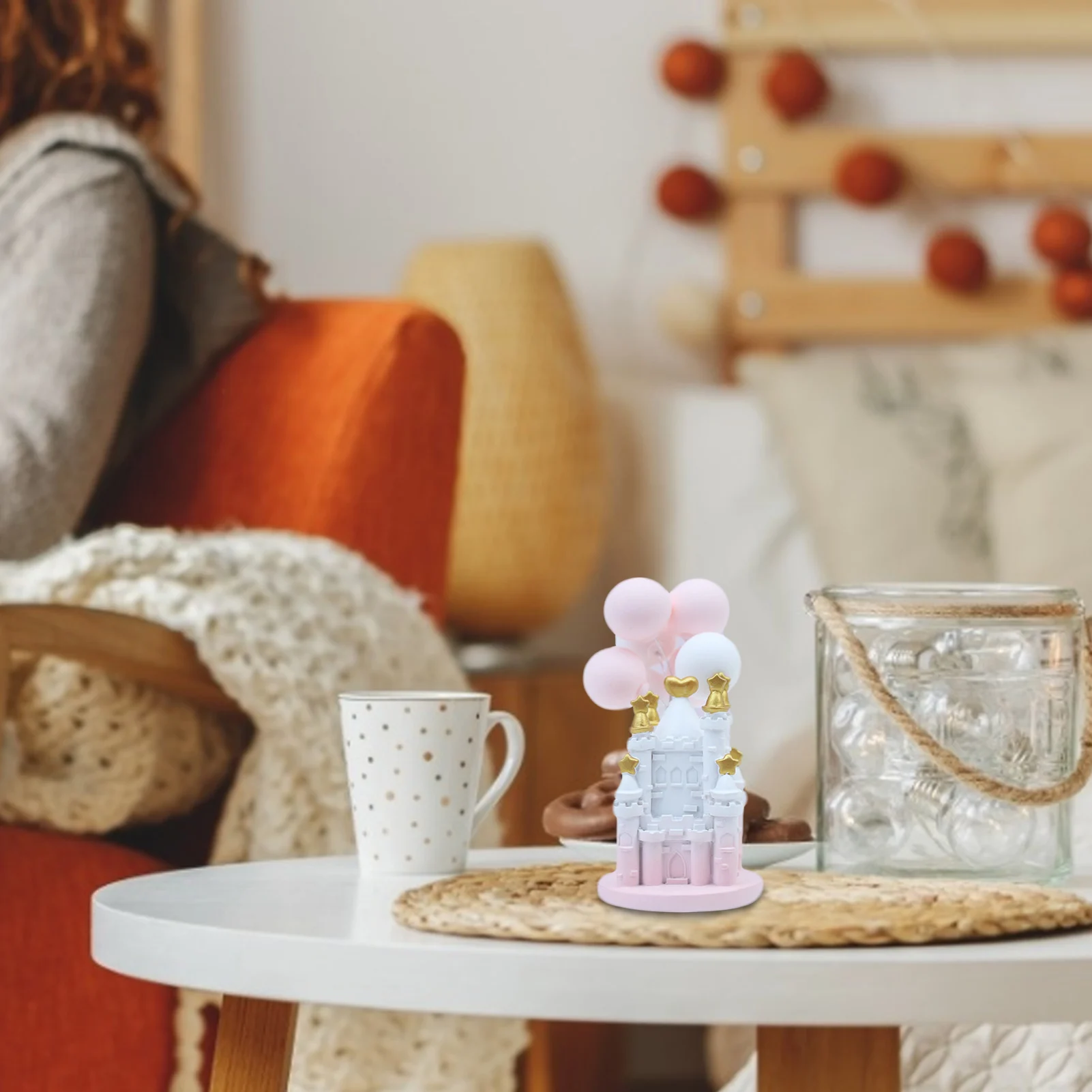 

Cute Balloon Castle Nordic Tabletop Resin Decoration Nordic Macaron Candy Color Castle Balloon Desktop Decoration