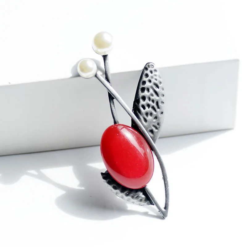 BB060801F red Morkopela, Женская Брошь, винтажный камень, большая брошь, букет, одежда, булавка, антикварные металлические броши и булавки для женщин - Окраска металла: BB060801F red