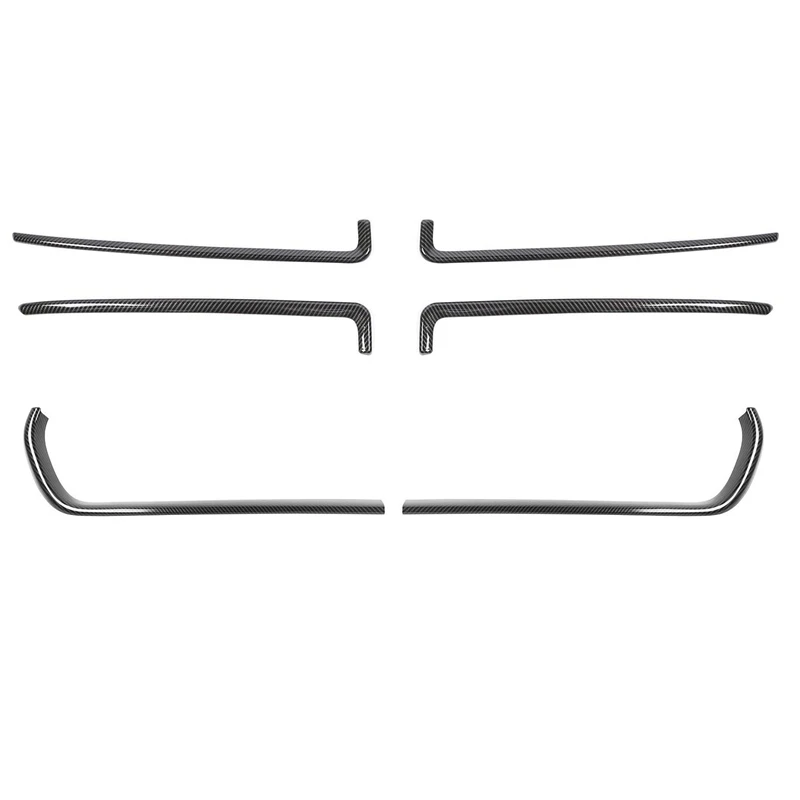 

for Charger ABS Carbon Fiber Front Grille Inserts Cover Trim for 2015-2020 Dodge Charger Car Accessories, 6Pcs