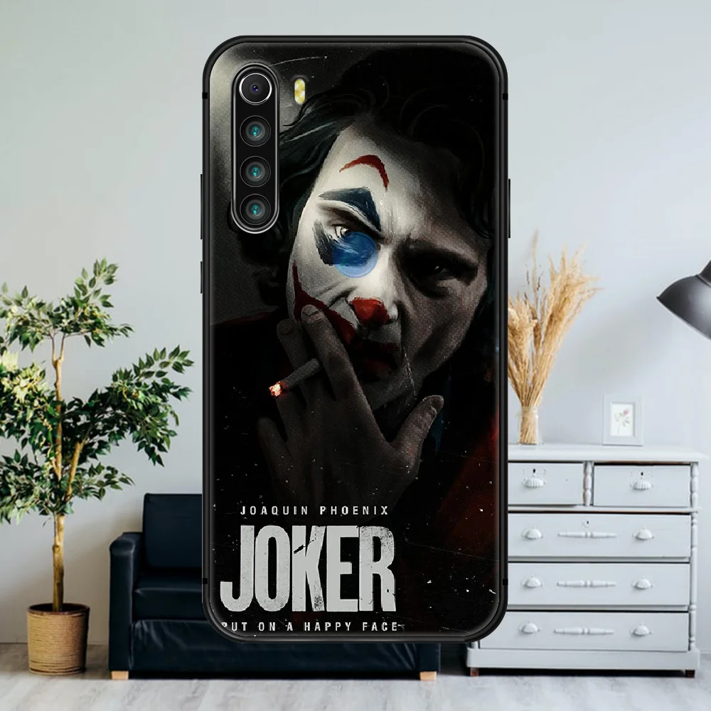 

Hot Movie Superhero Joker Phone Case For Xiaomi Redmi Note 7 8 8T 9 9S 4X 7 7A 9A K30 Pro Ultra black Prime Fashion Funda Soft