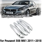 Роскошный хромированный чехол на дверную ручку, защитный чехол для отделки для Peugeot 508 508SW SW MK1 2011  2018, стикер для автомобильного аксессуара 2012 2013