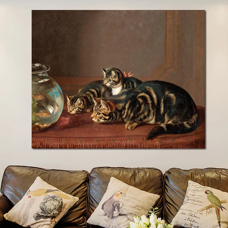 Краска собственного приготовления нарисована цифровыми картинками группа кошек