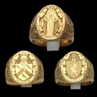Панк ручной работы кольца для мужчин золотого цвета Броня Корона Льва перстень высшее качество персонализированные подарки уплотнительное кольцо ювелирные изделия