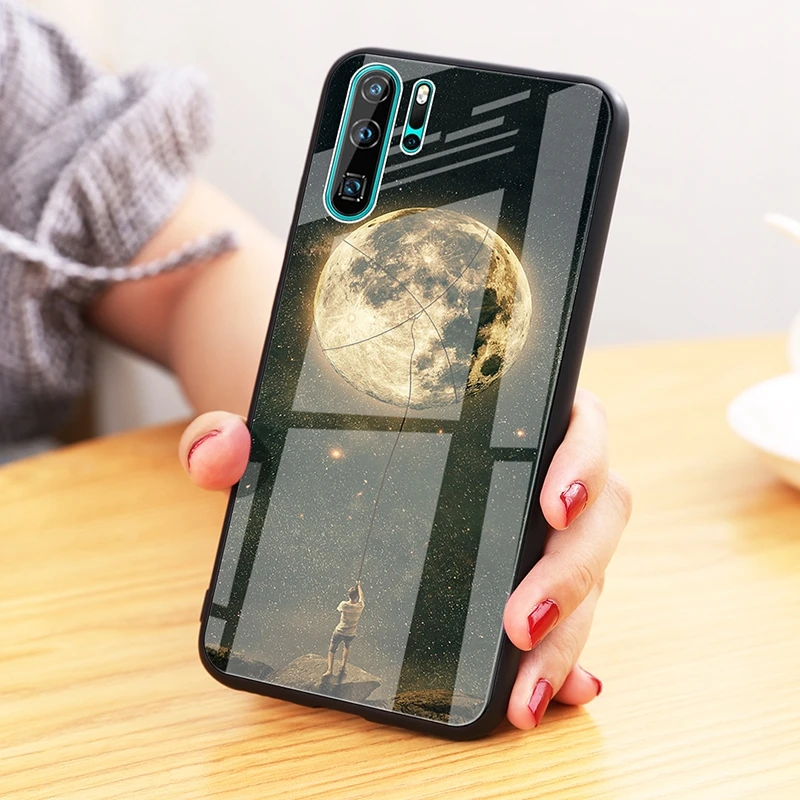 Окрашенный чехол из закаленного стекла для huawei P30 P20 mate 20 Pro Lite|Бамперы| |