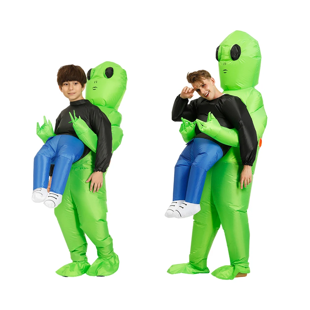 Горячий зеленый костюм инопланетянин надувной Косплэй забавный вечерние