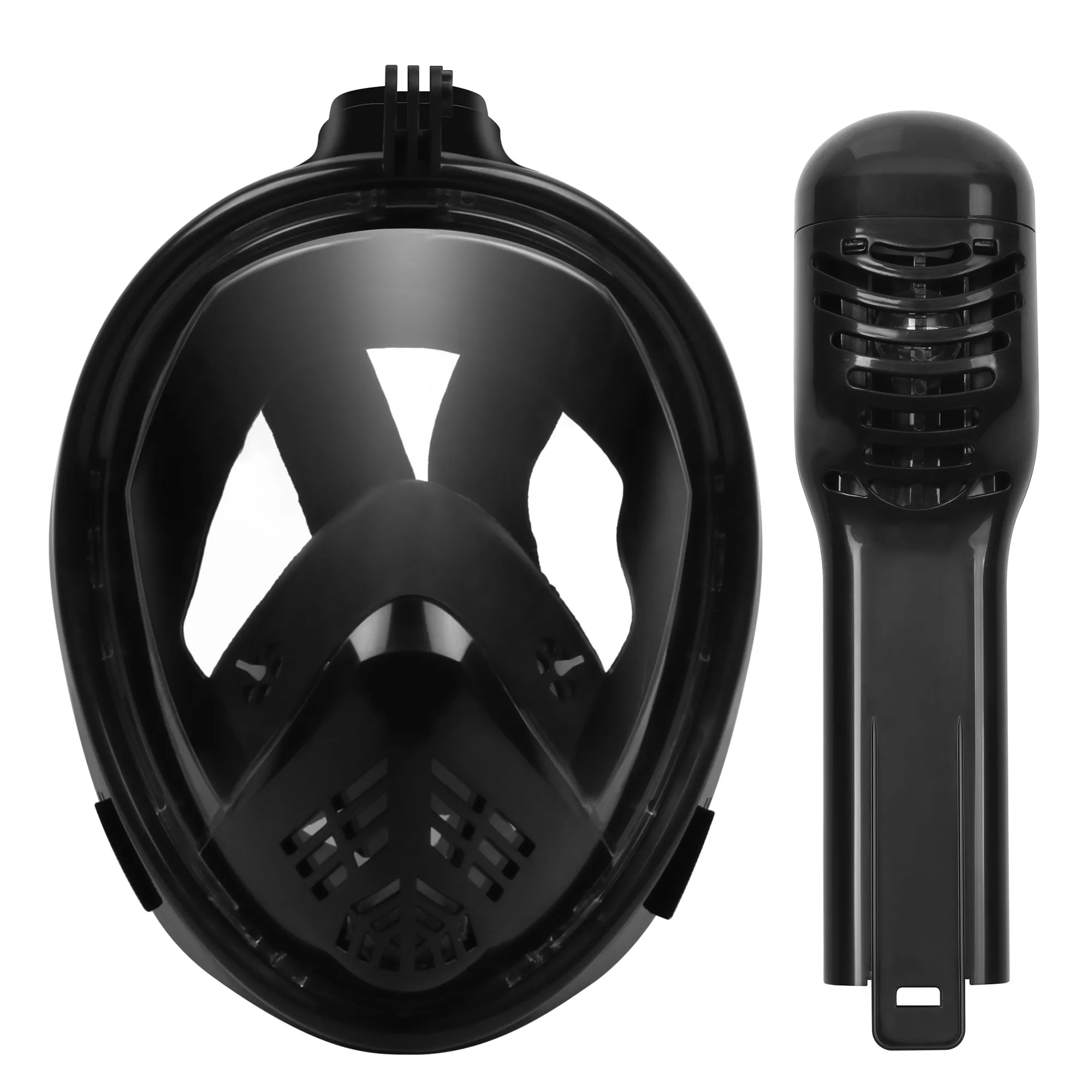 Маска для подводного плавания с дышащей трубкой незапотевающая обучения