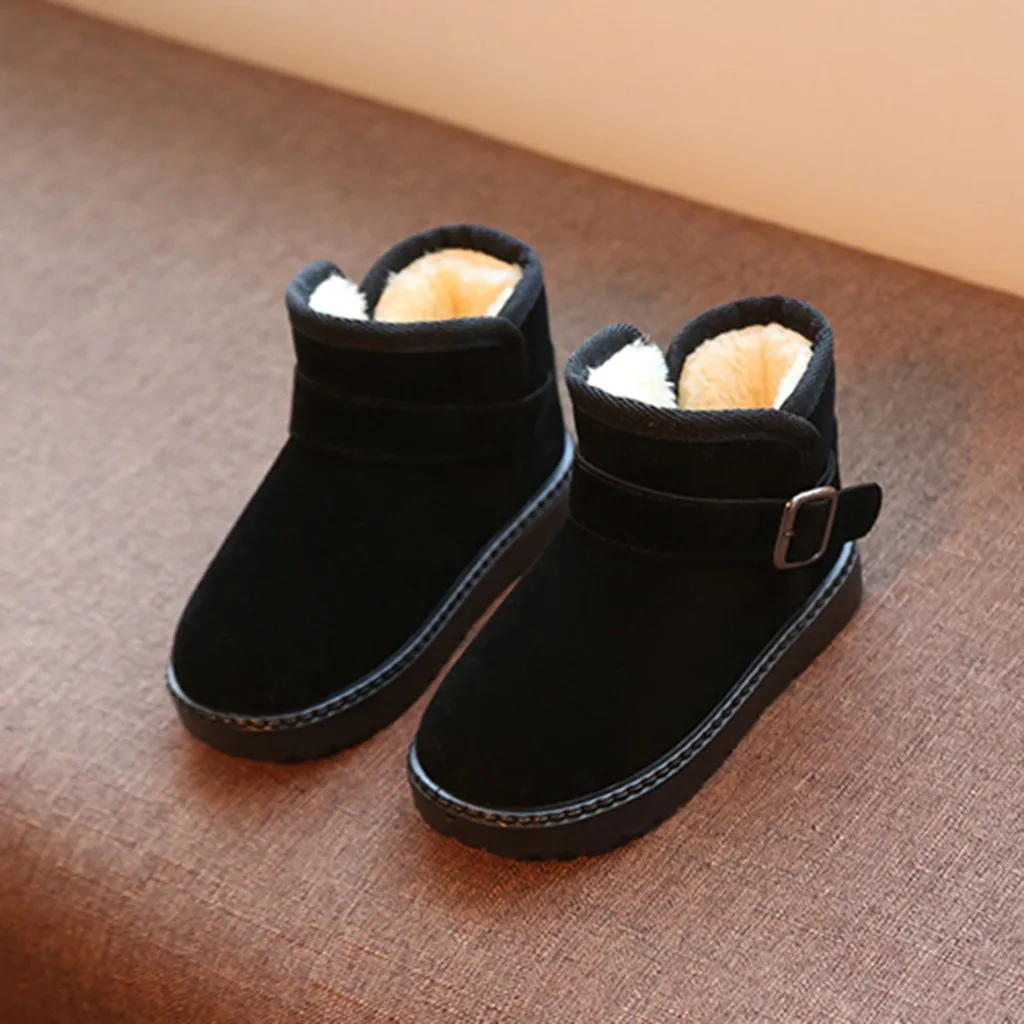 Зимняя обувь для маленьких мальчиков и девочек новые модные теплые ботинки с