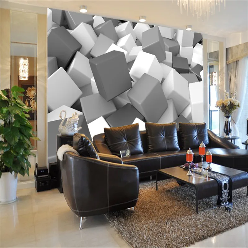 

Custom Abstract Geometry Background 3D Mural Wallpapers for Living Room Bedroom 3D Modern Technology Wall Papers Home Decor