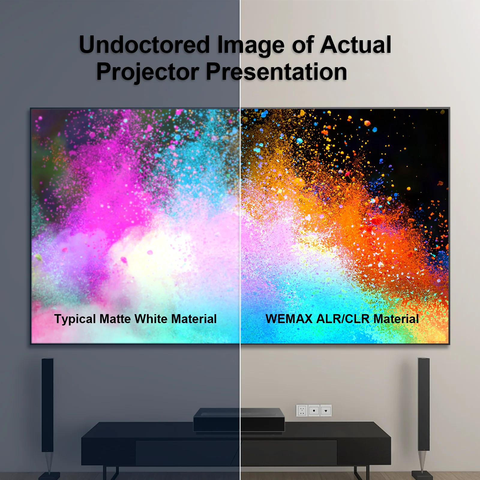 WEMAX PSF01 100 '✖:9 Edge Free Fixed Frame рассеянный свет отклонение ALR проекционный экран