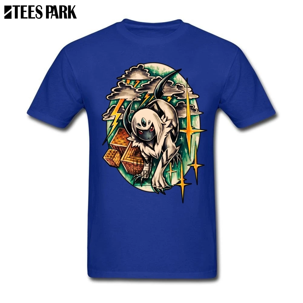 Футболка с покемонами Absol белая футболка для взрослых Приталенная коротким