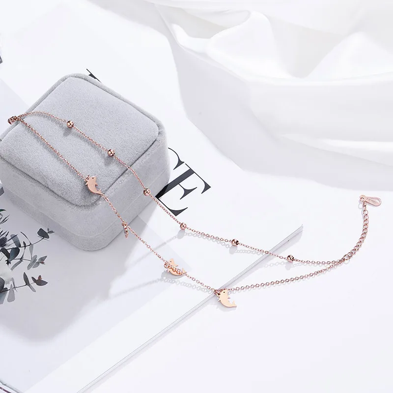 Ювелирные изделия для женщин браслеты на ногу из нержавеющей стали золотого