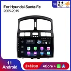 Автомагнитола 2DIN, Android 11, 2 + 32 ГБ, мультимедийный видеоплеер для Hyundai Classic Santa Fe 2005-2015, 4 ядра, Wi-Fi, BT, Carplay, RDS