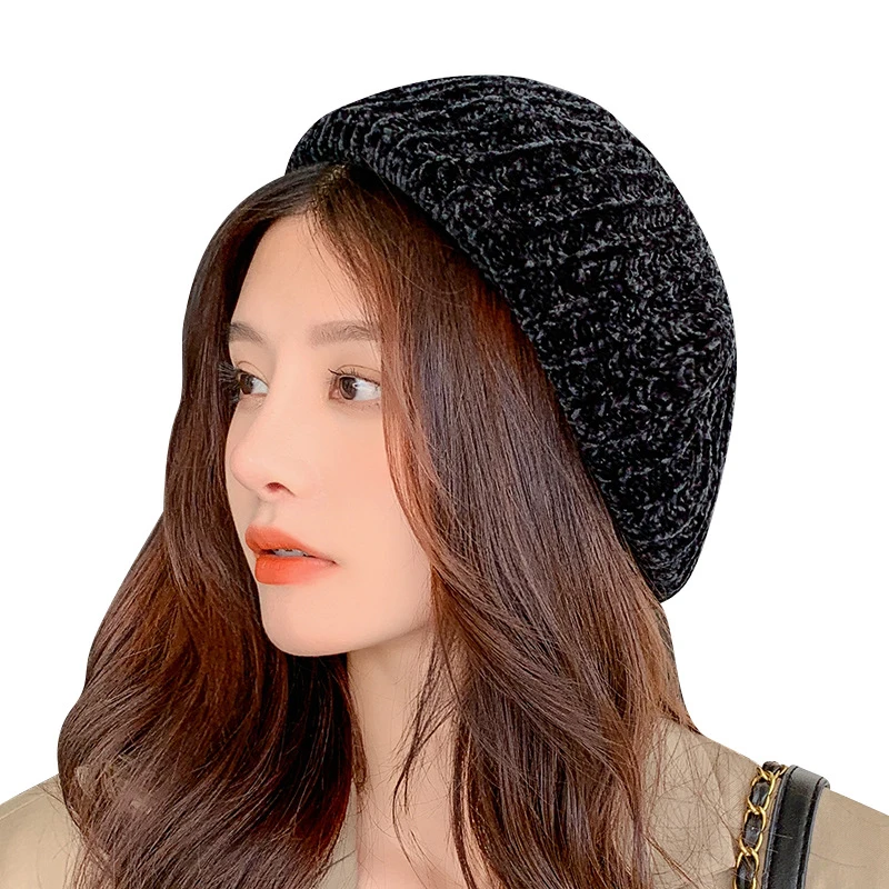

Berets for Women Autumn Winter Women Hat Ladies Solid Plain Octagonal Beret Hat Female Vintage Artist Painter Knitted Hat