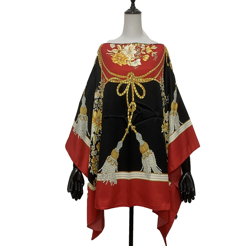 Новейшие стильные европейские топы с принтом из 2021 шелка необходимые товары для