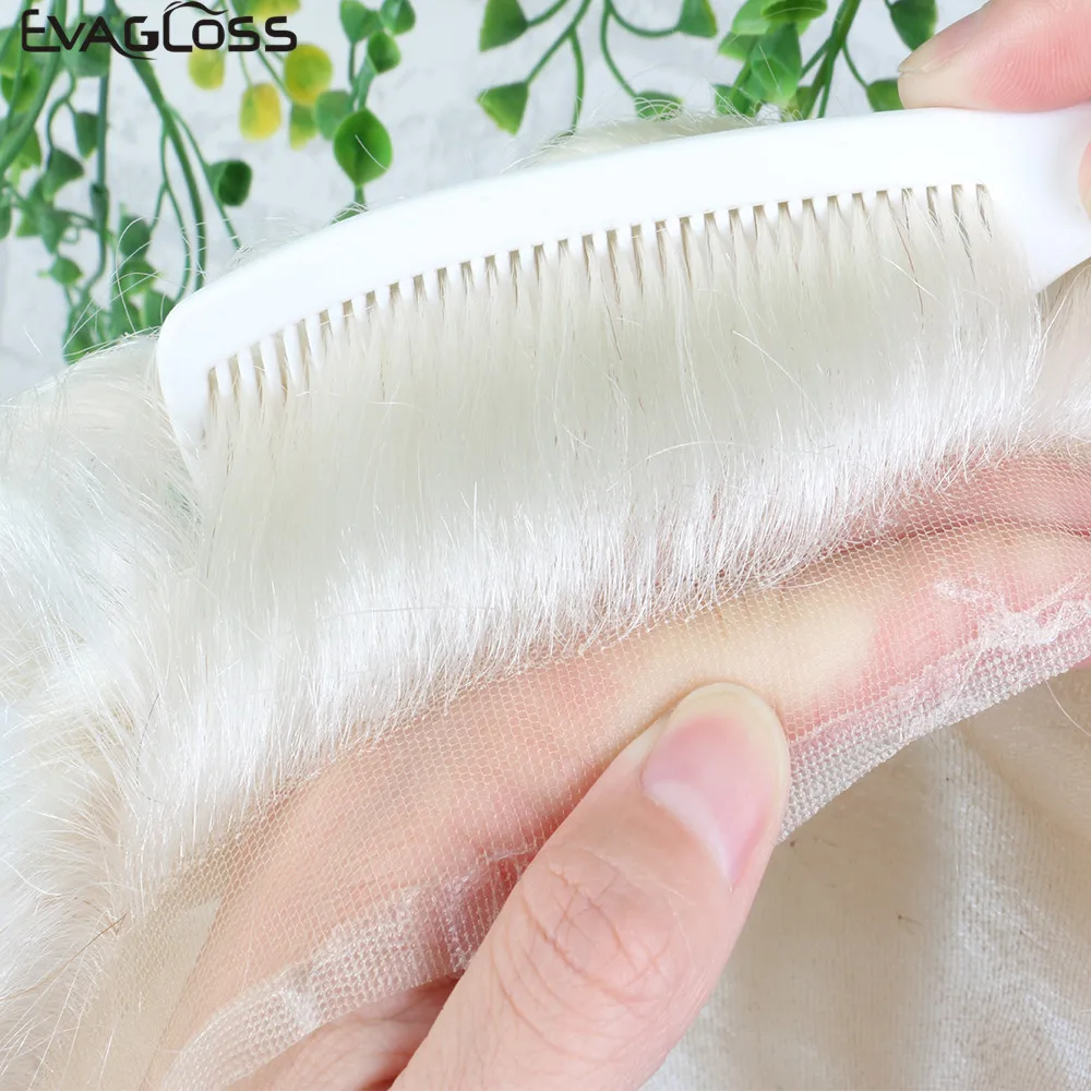 Мужской парик EVAGLOSS полностью Швейцарский Кружевной мужской натуральные