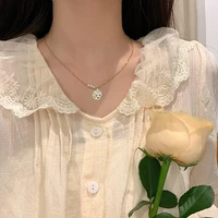 stainless steel necklace for women 2021 choker pearl flower necklaces pendants jewelry wholesaledropshipping