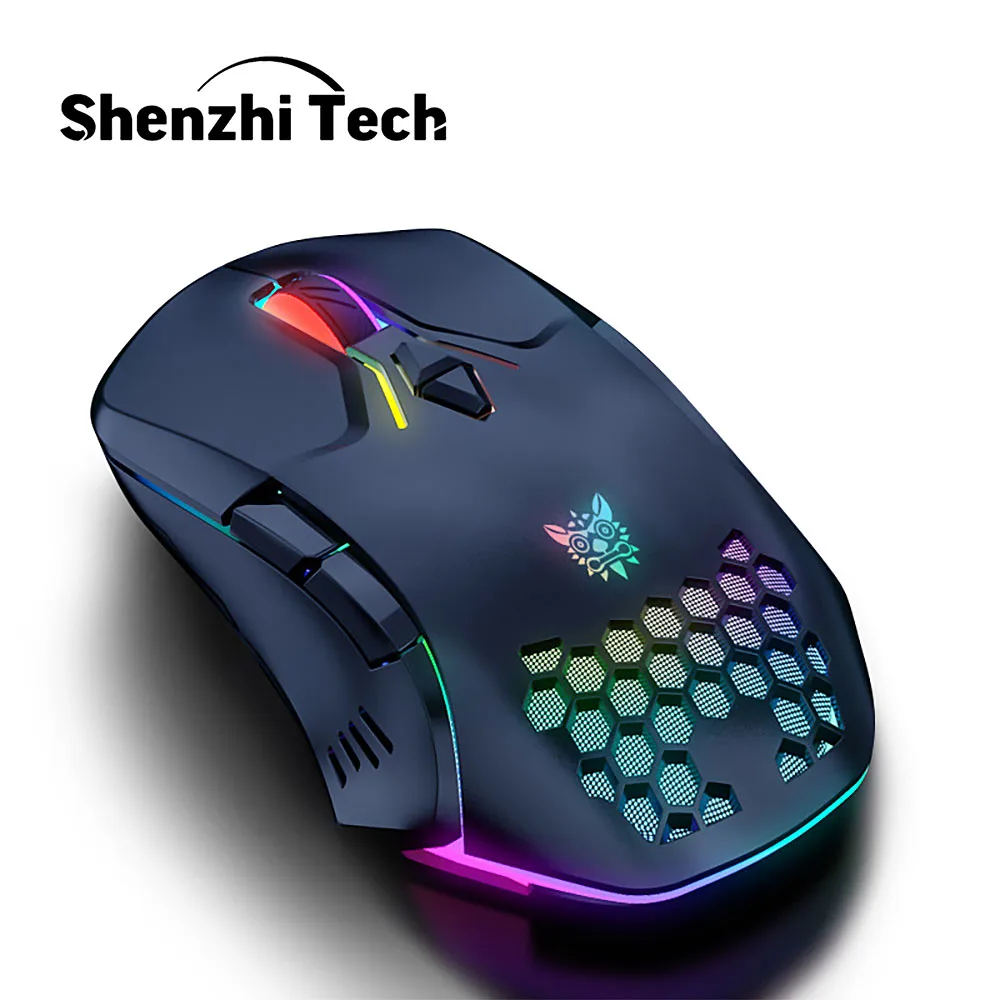 Проводная игровая мышь для компьютера 6400 DPI Регулируемая сотовая конструкция RGB с
