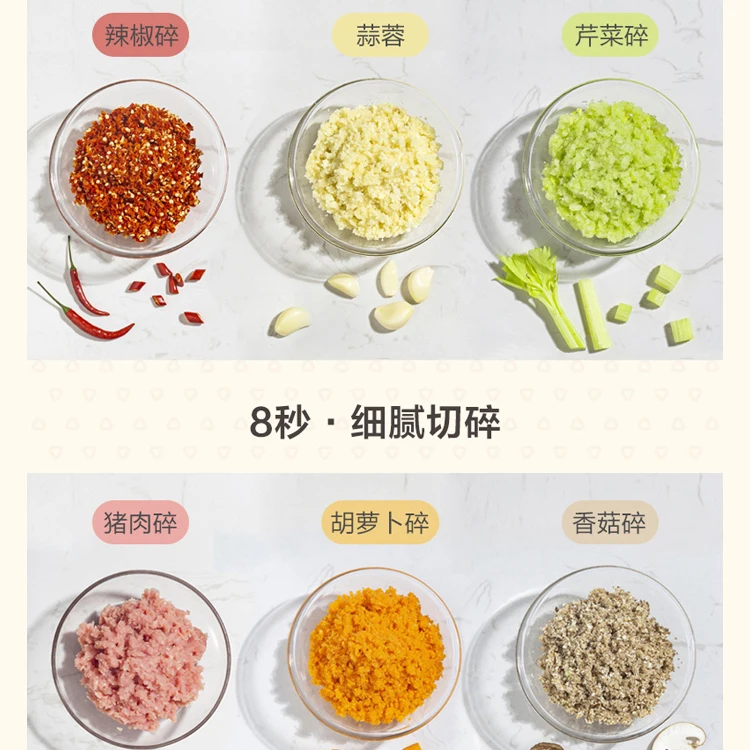 Нержавеющая сталь Электрический измельчитель Мясорубка 2.5л емкость кухонный