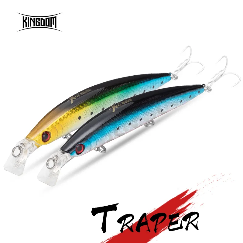 Kingdom Traper плавающие приманки Minnow для ловли рыбы 125 мм 23 г воблеры Джеркбейт жесткие