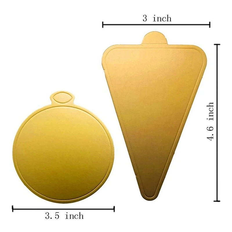 200 шт. круглые золотистые картонные подставки под торты золотистый мусс