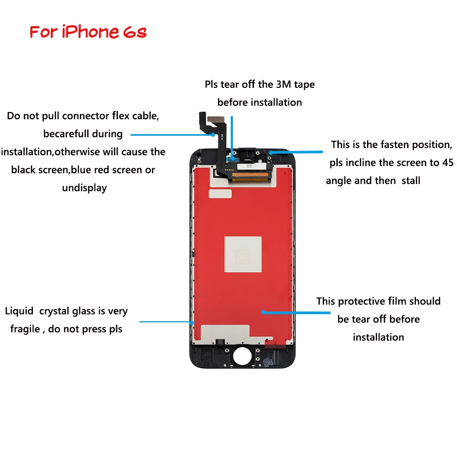 AAA+ Display for iPhone 6s 6 7 8 plus LCD touch screen Digitizer higher pixel pantalla X XS MAX Mobile Phone NEW | Мобильные