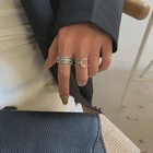 Женское кольцо с плетеной линией MEYRROYU, в европейском и американском стиле ретро из стерлингового серебра 925 пробы, модное украшение для вечеринки в стиле хип-хоп
