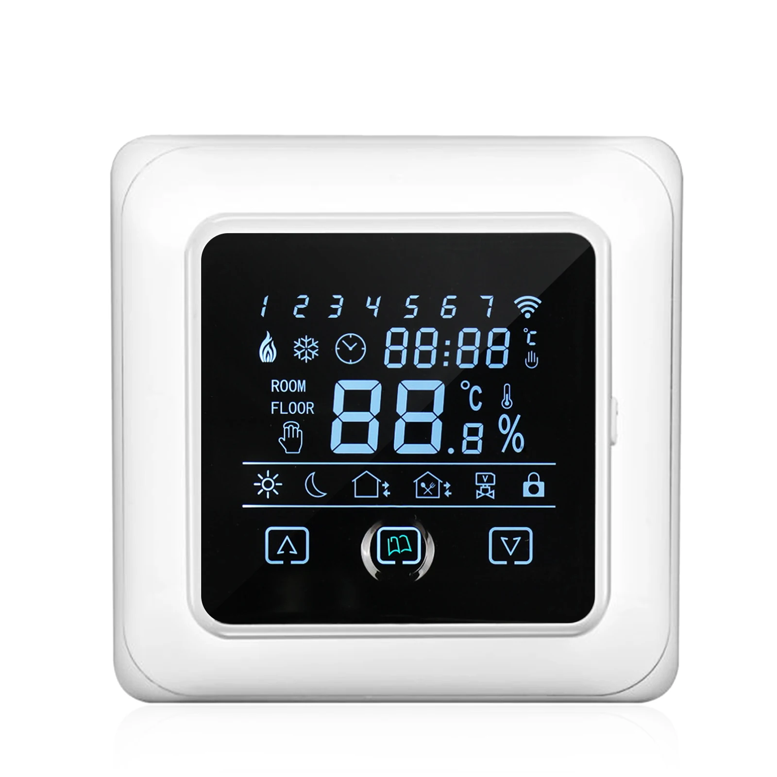 

16A Household Digital Thermostat Weather station with WIFI Electric Heating with LCD Touch-screen Smarts Floor Heating Boiler