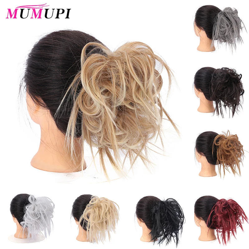 MUMUPI грязные резинки шиньон волосы булочка прямая эластичная лента для создания