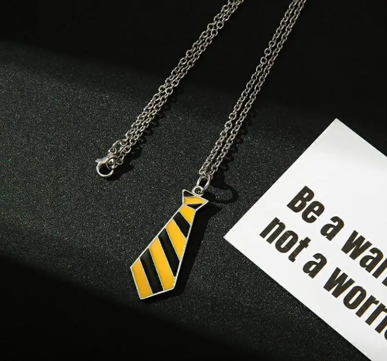 

2020 Hot Tie Design Pendant Necklace for Men Magic Academy Student College Individual Fashion Jewelry Accessories Boyfriend Gift