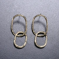 mydiy metal brincos punk earrings for women fashion double geometric pendants vintage bijou drop dangle jewelry gift hot sale