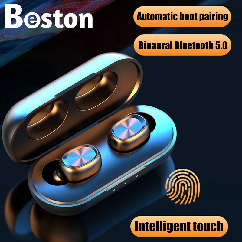 

TWS Bluetooth Earphone with Mini Charging Box Noise-Reduction Wireless Headphone Life Waterproof Headsets Cinema Sound Earbuds