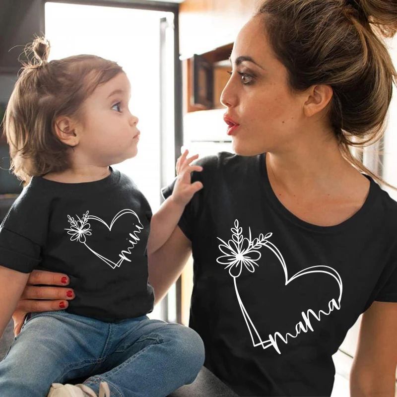1 шт. Детская футболка для мамы и дочери | Мать ребенок