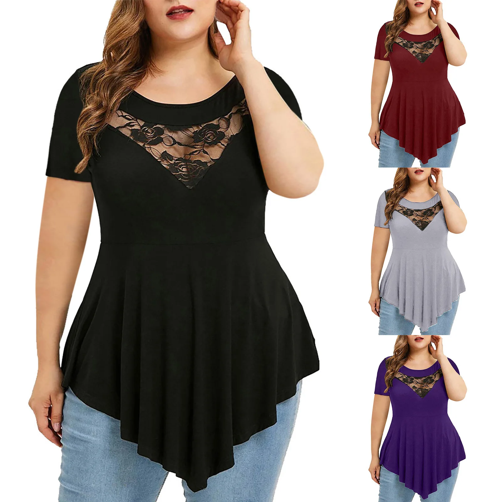 

Spring Autumn Big Size 5XL Short Dress for Fat Girl Woman Shirt Loose Solid Ruffles Plus Size Women Clothing Vestidos Rope