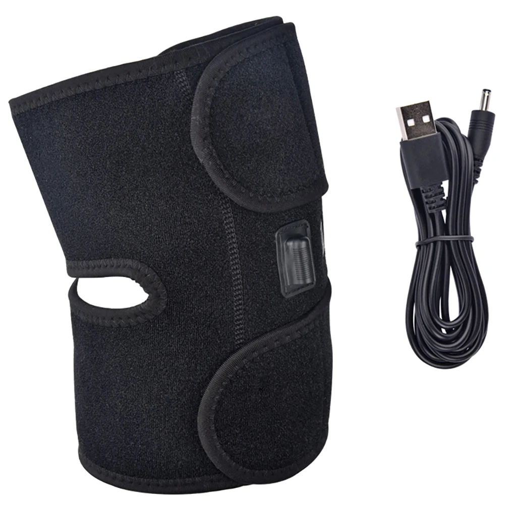 USB Электрический Подогрев наколенник USB нагретая коленная Скоба перезаряжаемая намотка грелка наколенник артрит обезболивающий массажер - Цвет: USB
