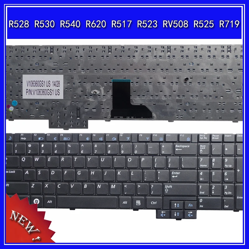 Laptop Keyboard For Samsung R528 R530 R540 R620 R517 R523 RV508 R525 R719 Notebook Replace US Keyboard
