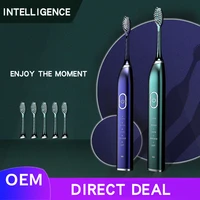 electric toothbrush rechargeable 5 mode travel sonic teeth brush oral hygiene ipx7 waterproof with replacement brush heads gift