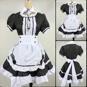 m 5xl plus size arpon maid lace mini dress cute lolita halloween costume girls kawaii anime outfit cotton short sleeve for women free global shipping