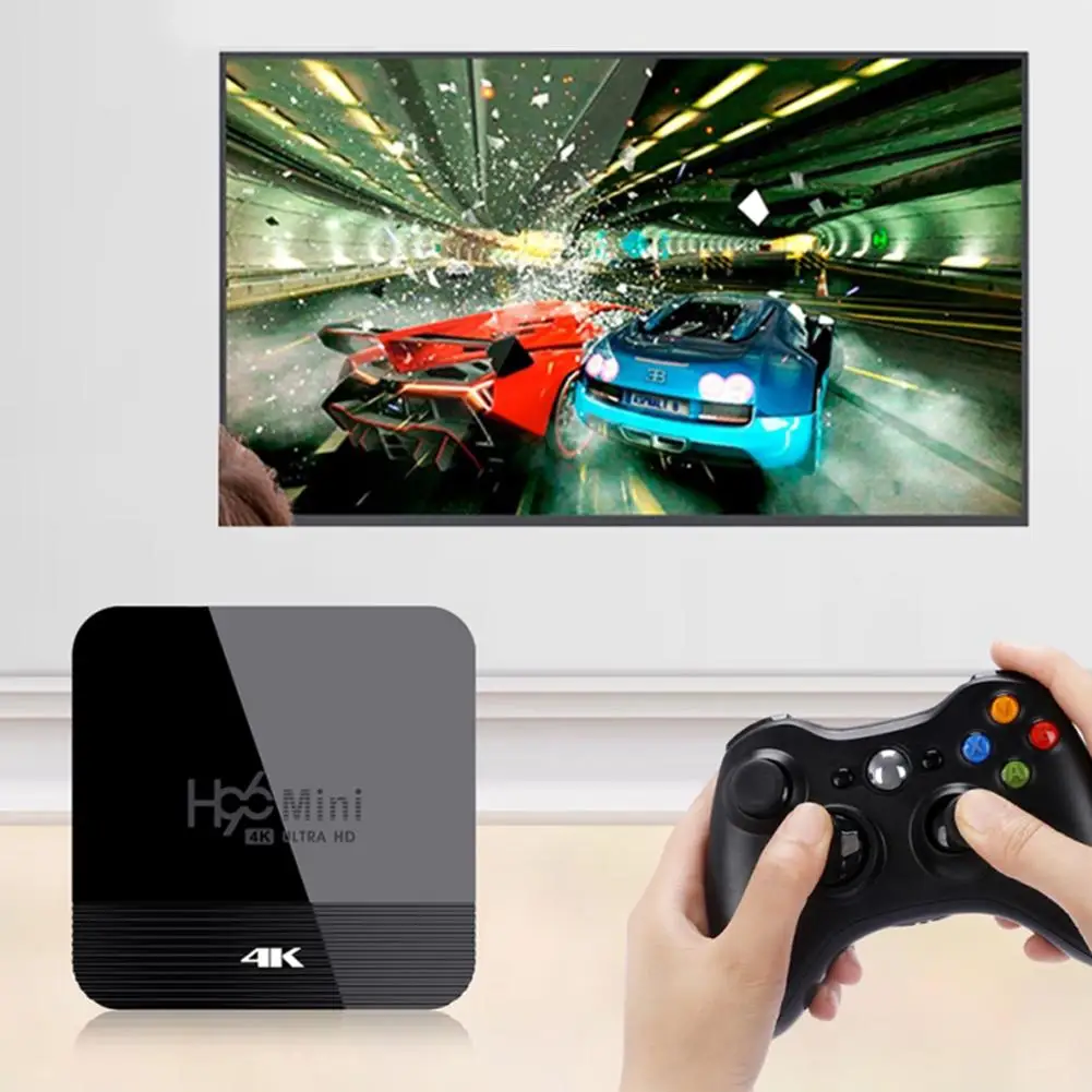 Портативный двухэкранный ТВ приставка H96mini с Wi Fi медиаплеер HD для Android 9 0 отличная