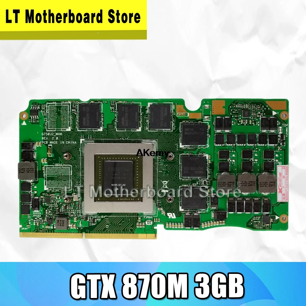 Для For Asus ROG G750JZ GTX870M GTX 870M N15E GT A2 3GB ноутбук VGA Графическая карта