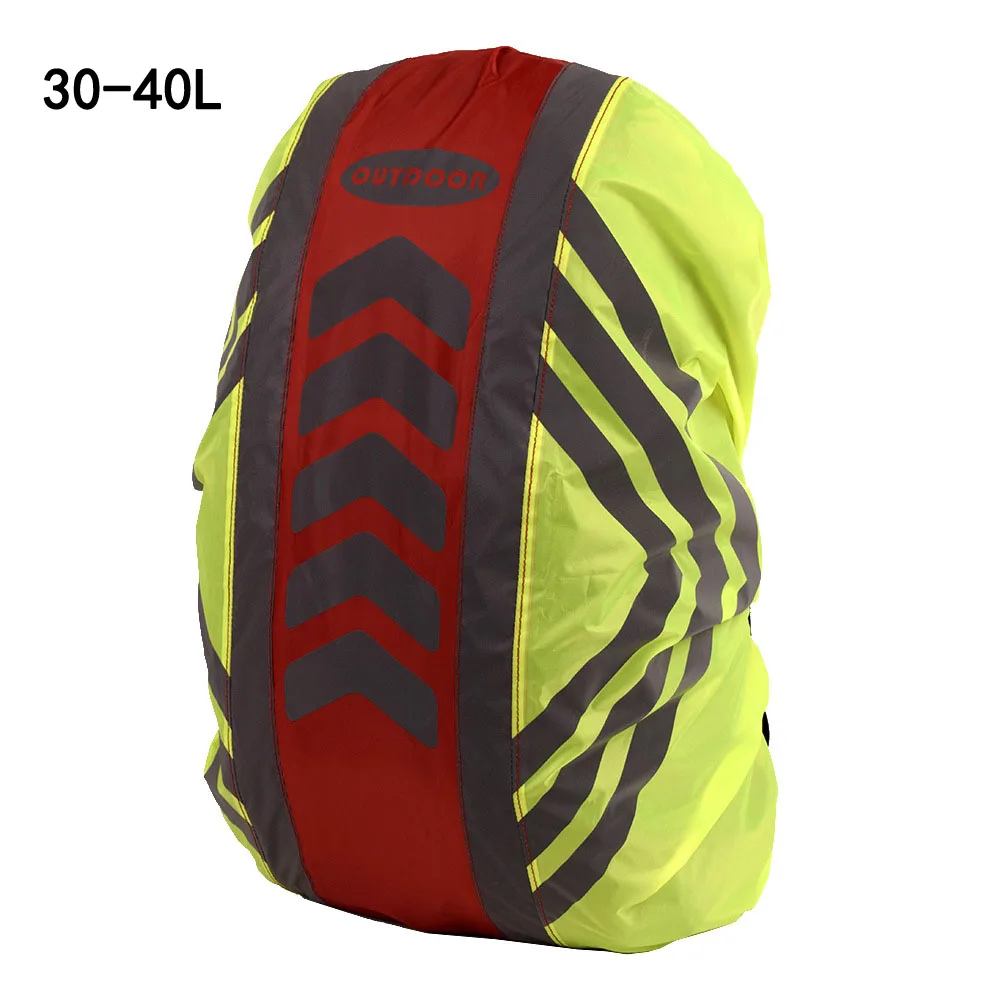 Red 1 30-40L 25-50L светоотражающий водонепроницаемый рюкзак дождевик ночной Спорт на открытом воздухе Велоспорт защитный светильник дождевик Чехол Сумка Кемпинг Туризм - Цвет: Red 1 30-40L