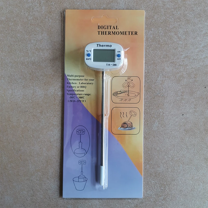 

BBQ Meat Thermometer Rotatable Digital Food Probe Thermometer Kitchen Tool #Q