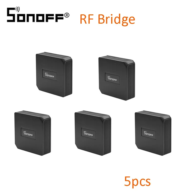 RF Bridge 5pcs Sonoff РЧ мост, 433 РЧ пульт дистанционного управления 433 к WiFi Пульт дистанционного управления, Модуль Автоматизации умного дома Wifi переключатель Diy управление Лер - Комплект: RF Bridge 5pcs