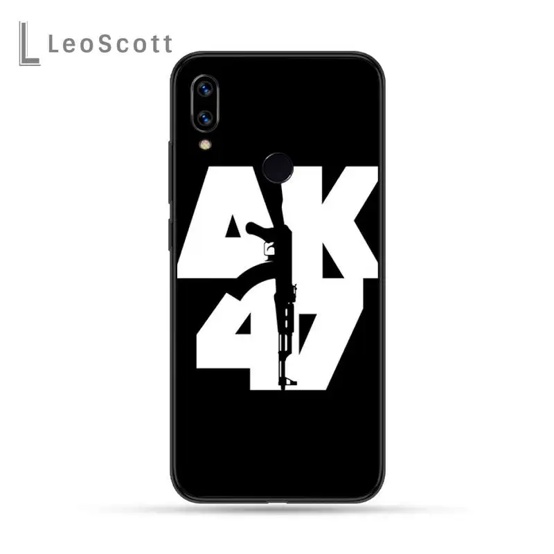

AK-47 gun Phone Case For Xiaomi Redmi Note 4 4x 5 6 7 8 pro S2 PLUS 6A PRO