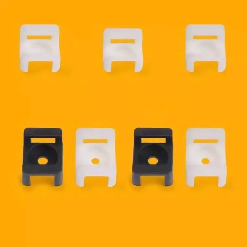 100 шт черный и белый 9 2 мм отверстие Ширина кабельные стяжки база HC-2 HC-4 седло Тип