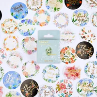thank you stickers gift sealing sticker 46pcs 8 design decorative diary scrapbooking festival birthday party stationery labels