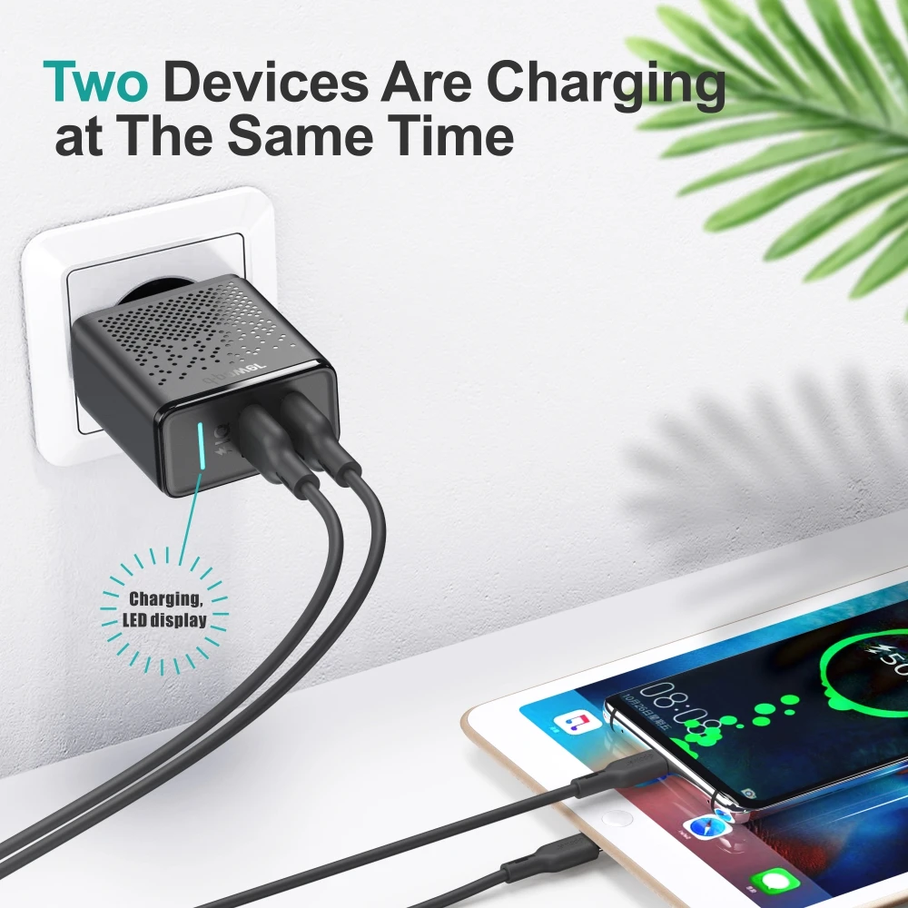 Dpower Dual USB зарядное устройство для телефона 5V 2.4A Быстрая зарядка для iPhone samsung Xiaomi huawei EU штепсельная вилка настенное зарядное устройство для телефона адаптер
