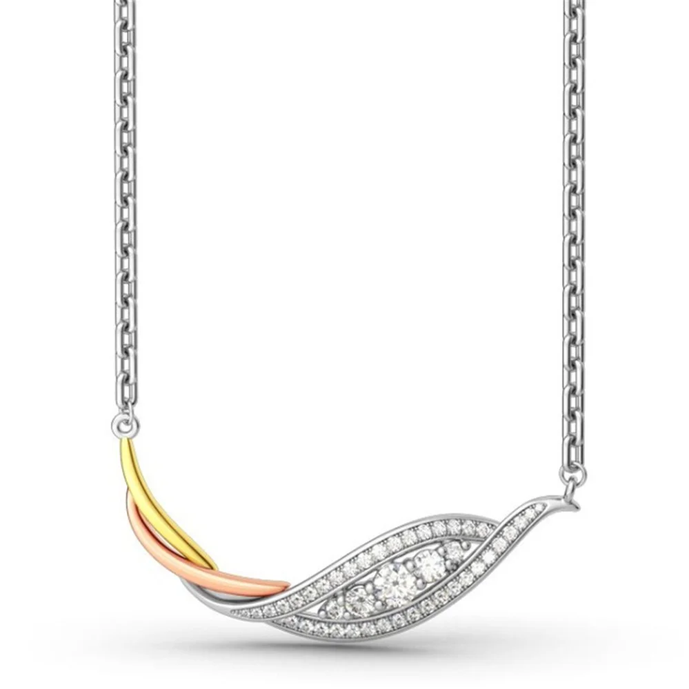 

Fashion Simple Three-color Pendant Necklace Men and Women Love Holiday Gifts Temperament Wild Party Banquet Jewelry Wholesale